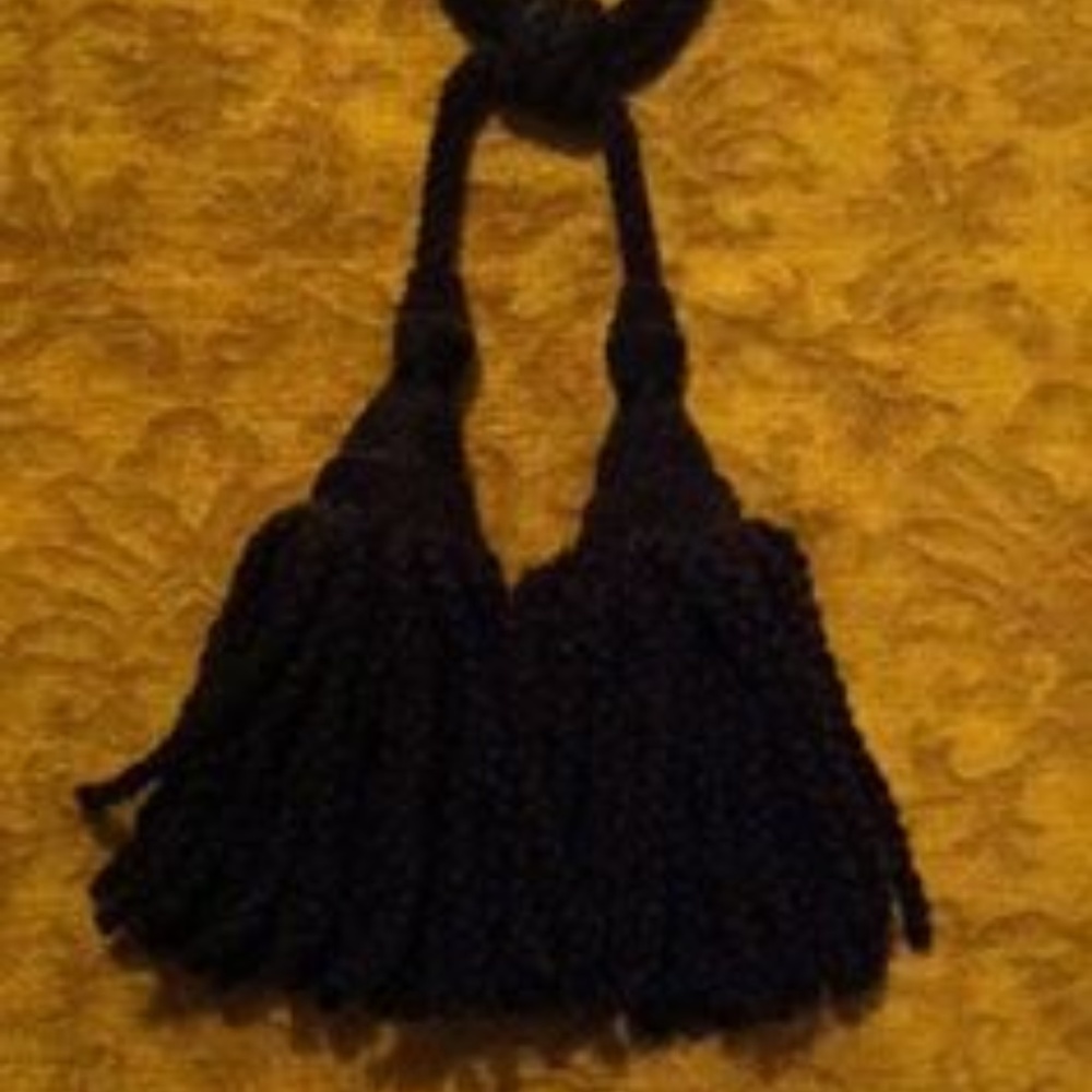 Kravet Black Chenille  Tie Back Tassel